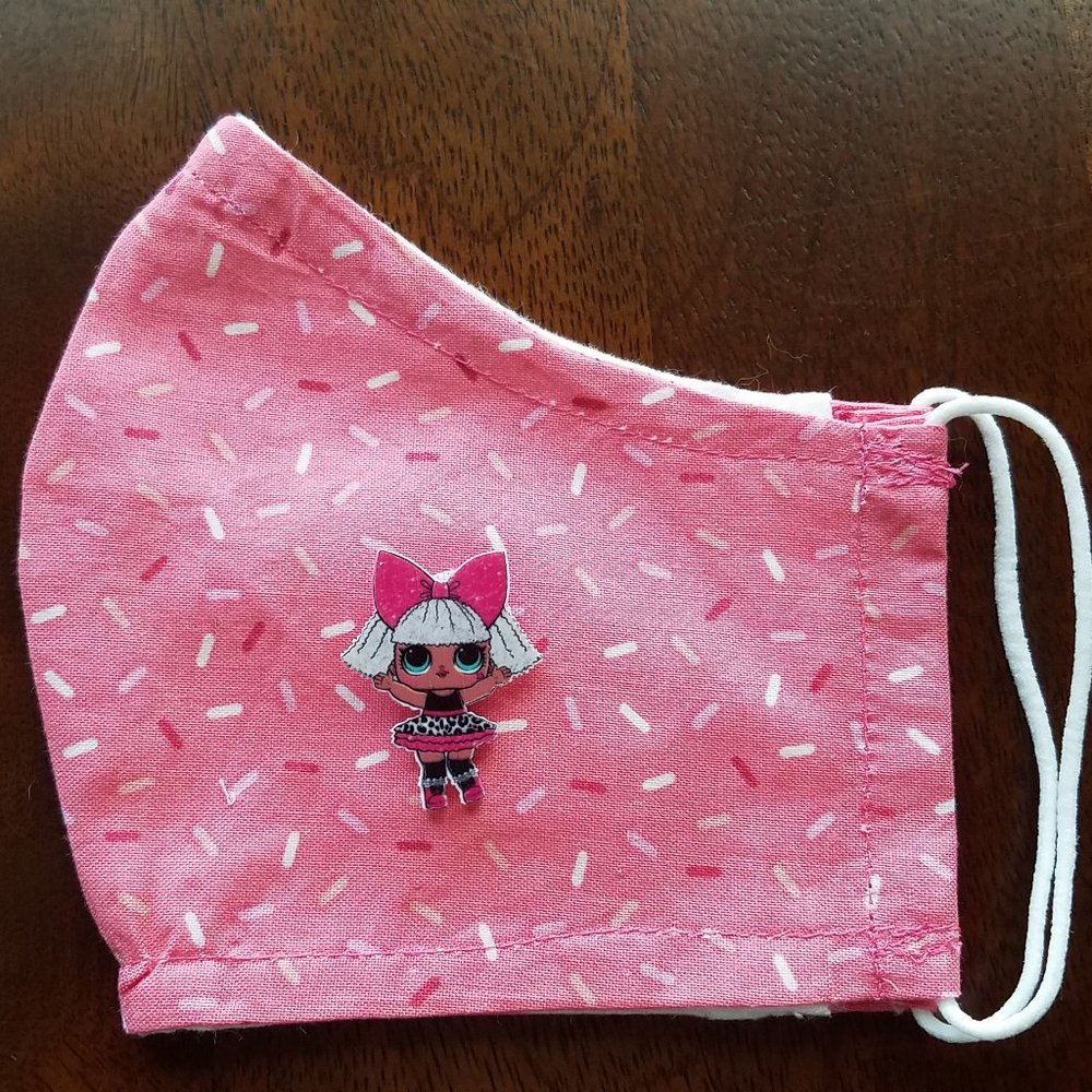 Face Mask ADULT Removable Sugar Sprinkles Girl